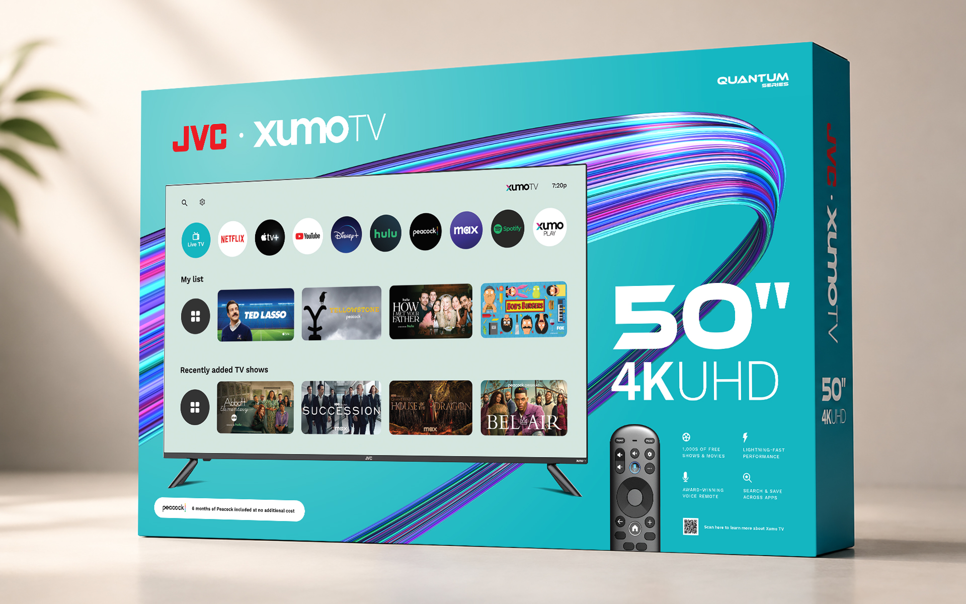 Xumo JVC TV packaging