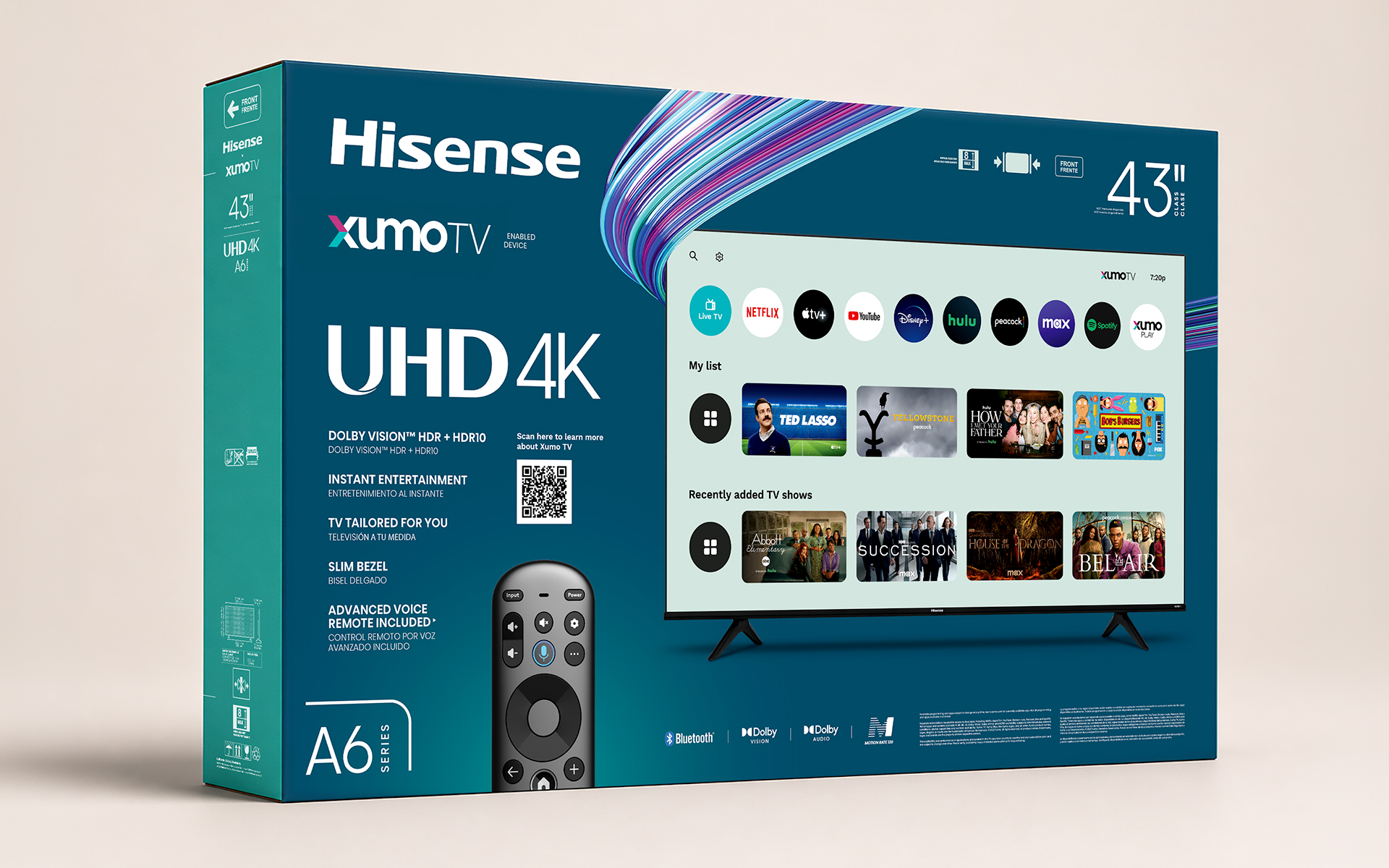 Xumo JVC TV packaging